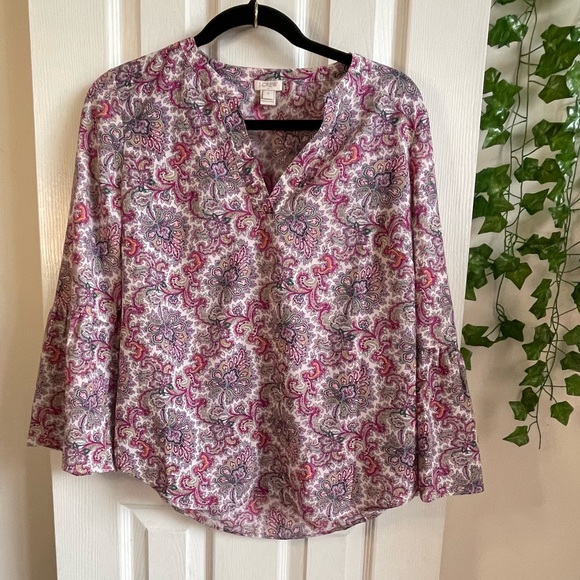 Paisely Tunic J. Crew Factory Top Size Small - Picture 1 of 6